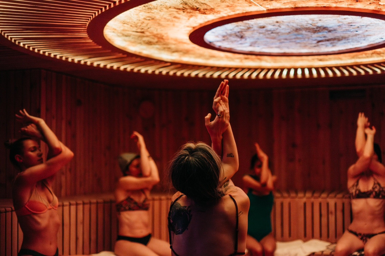 The 40-person Aufguss amphitheatre sauna at And Soul Sanctuary, Shoreditch